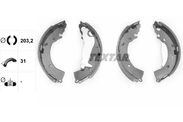 Set ganasce freno TEXTAR 91063300 per HYUNDAI ACCENT V, KIA RIO IV