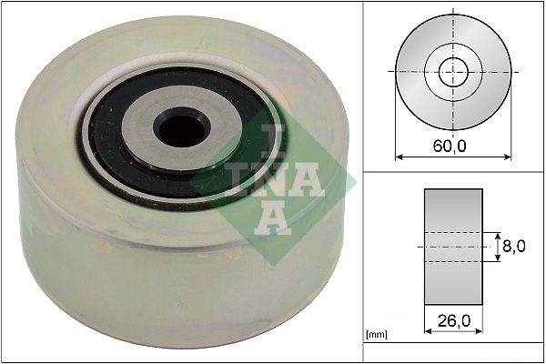 Galoppino/Guidacinghia, Cinghia Poly-V  | Rullo tenditore, Cinghia Poly-V INA 531 0550 10 - 1 pezzo per PEUGEOT 307 SW, CITROËN C3 I