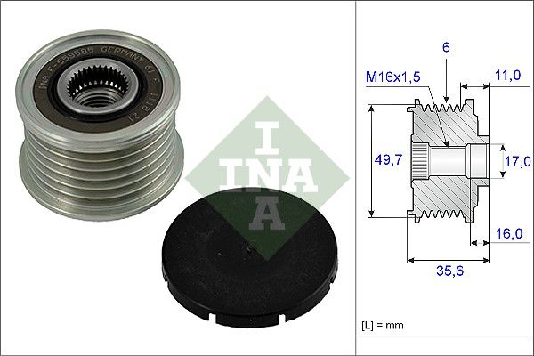 Dispositivo ruota libera alternatore INA 535 0016 10 - 1 pezzo per MERCEDES-BENZ CLASSE C